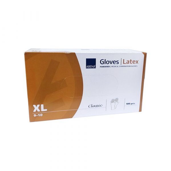Γάντια Latex Abena Classic Xlarge Με Πούδρα 100τεμάχια 4382 ιατρικά ορθοπεδικά είδη medkey.gr2